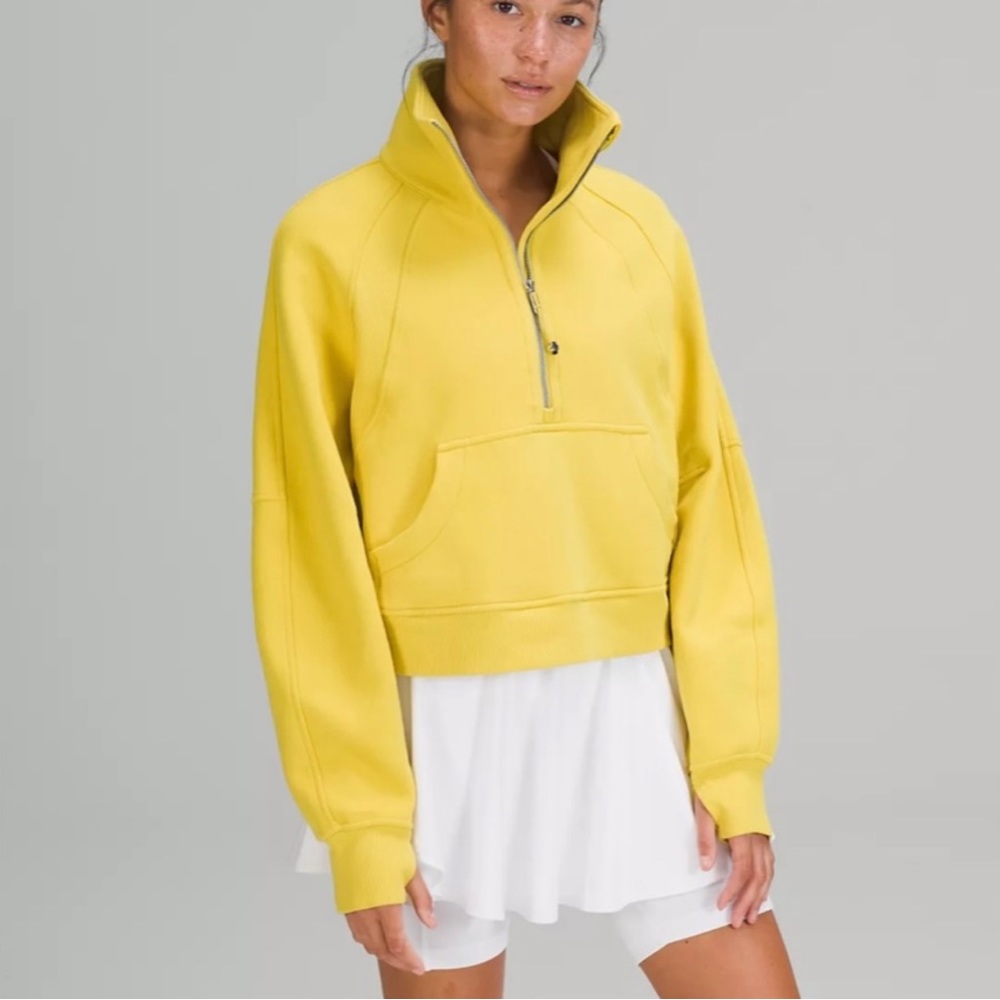 Lululemon Funnel Neck 1/4 Zip Sonic Yellow M/L